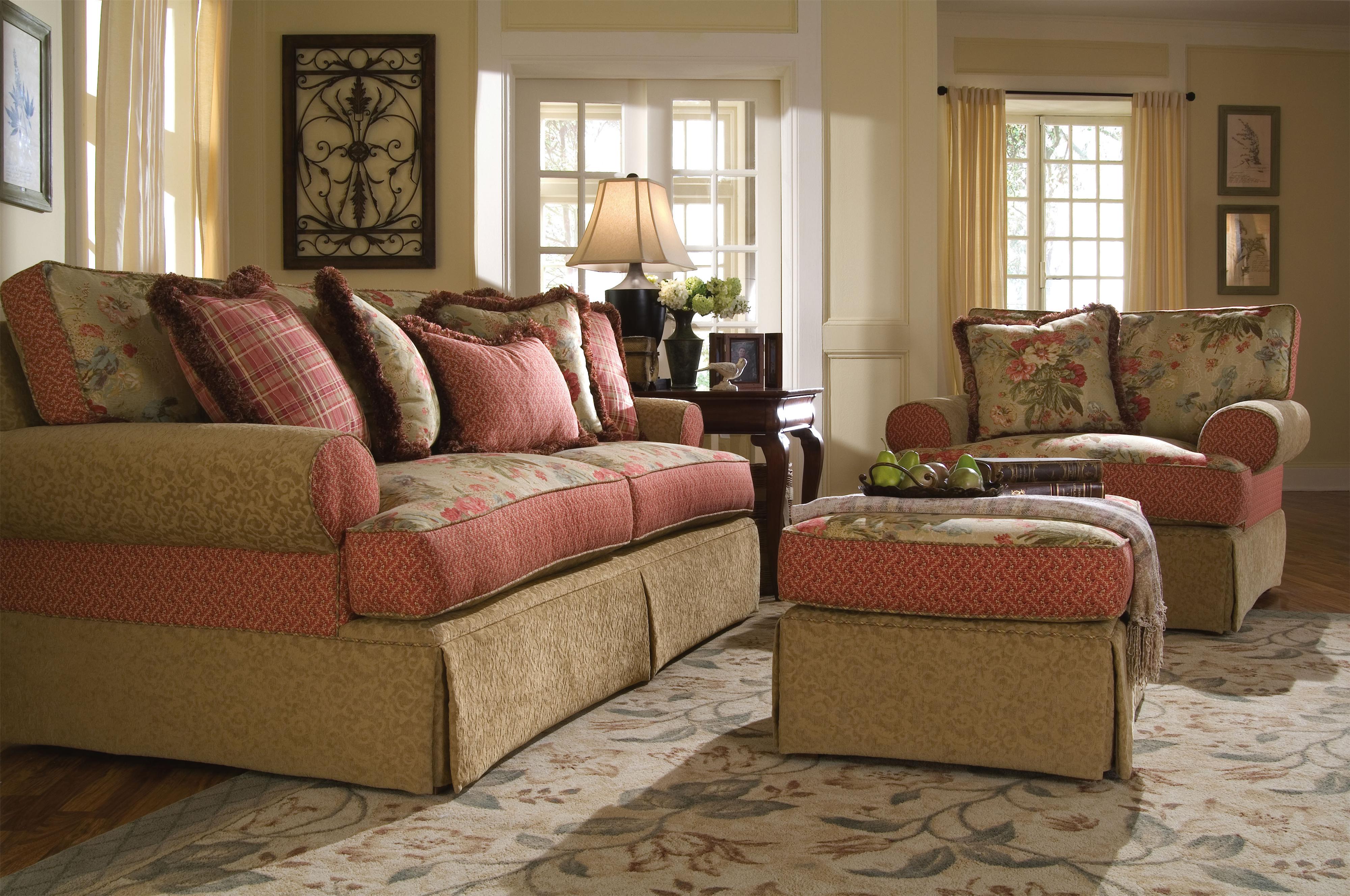 Kincaid Furniture Malibu 802-86 Skirted Stationary Sofa | Becker